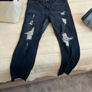 Good American good legs ripped skinny jeans